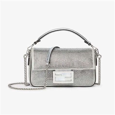 fendi silver baguette mini|fendi mini baguette popular handbag.